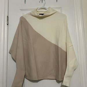 Color Block Sweater - Cream and Tan NWT
